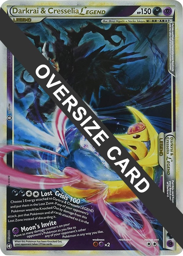 Darkrai & Cresselia Legend - 99/102 & 100/102 (Single Oversized Promo) (099/102 & 100/102)
