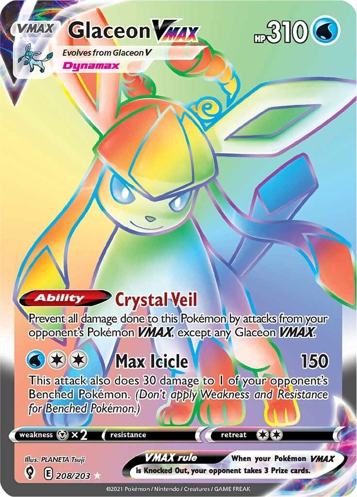 Glaceon VMAX (Secret) (208/203) (SWSH07)