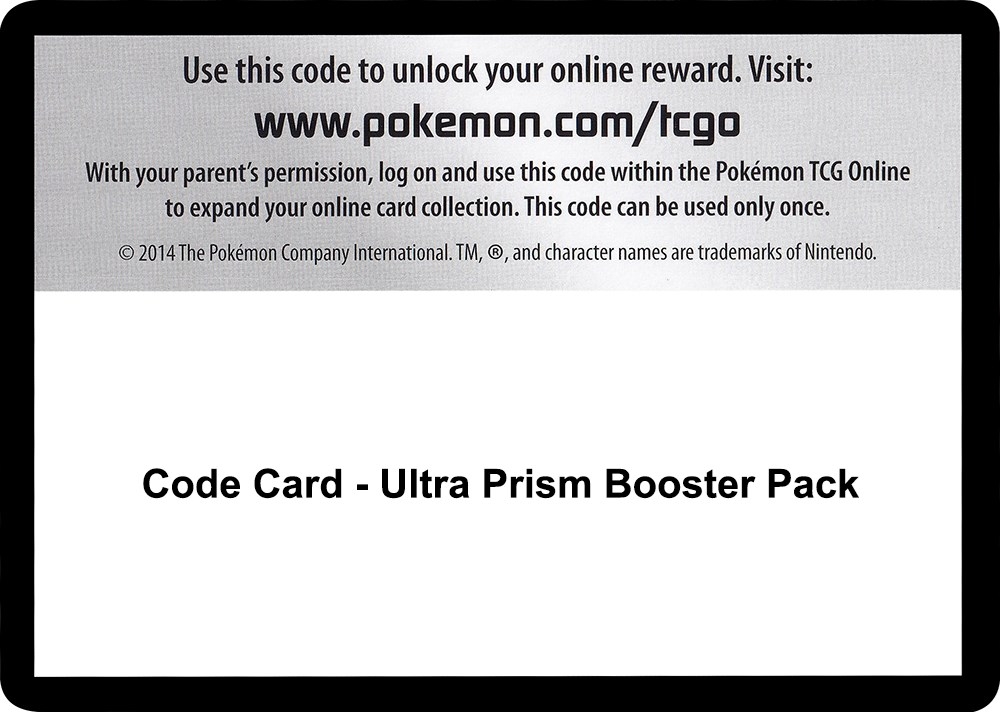 Code Card - Ultra Prism Booster Pack