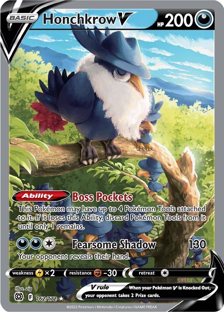 Honchkrow V (Alternate Full Art) (162/172) (SWSH09)