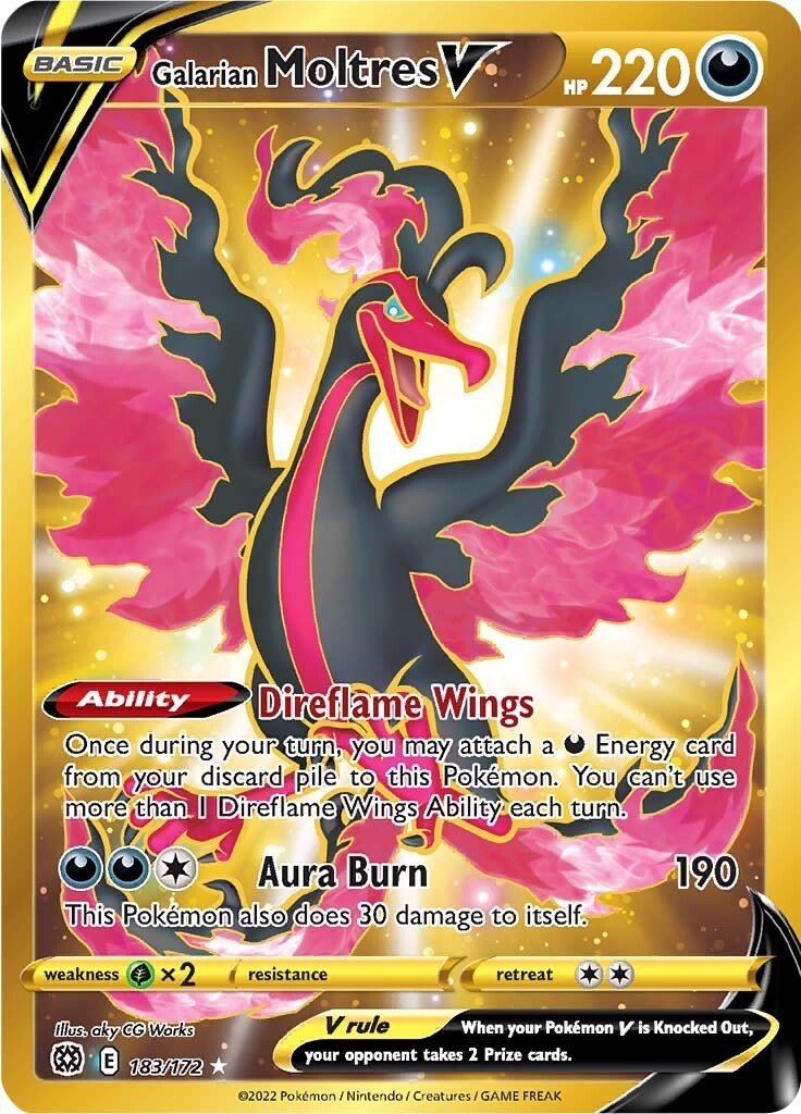 Galarian Moltres V (Secret) (183/172) (SWSH09)
