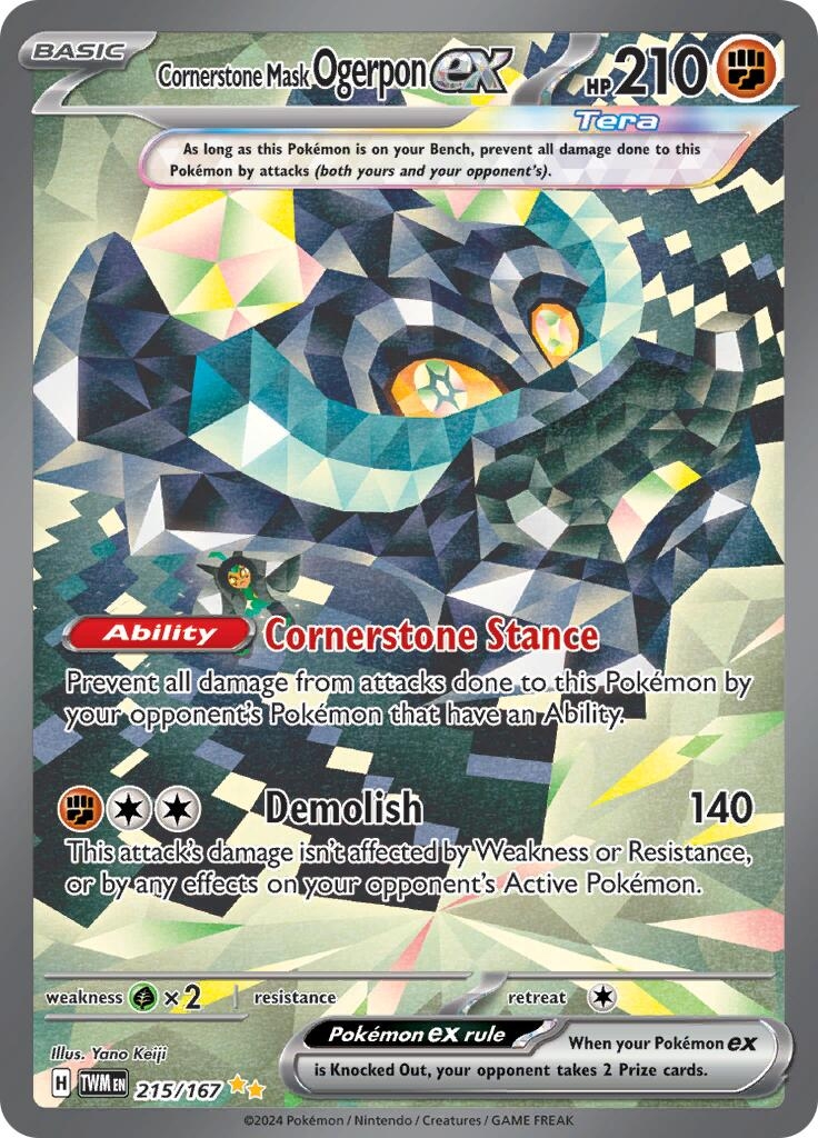 Cornerstone Mask Ogerpon ex (215/167) (TWM)