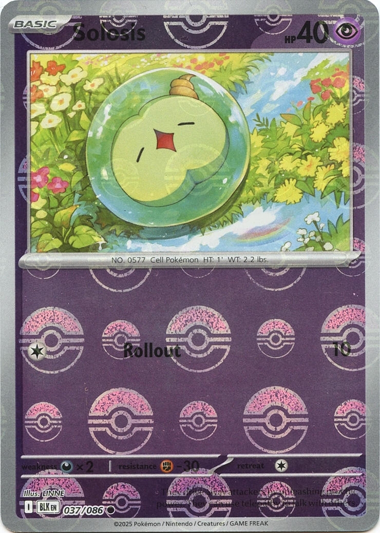 Solosis (Poke Ball Pattern) (037/086) (BLK)