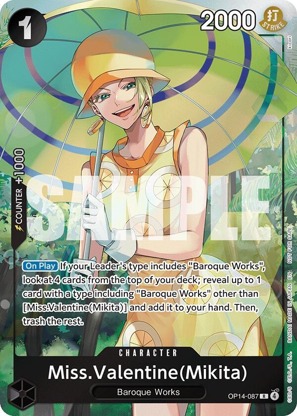 Miss.Valentine(Mikita) (Dash Pack) (OP14-087) (OP14)