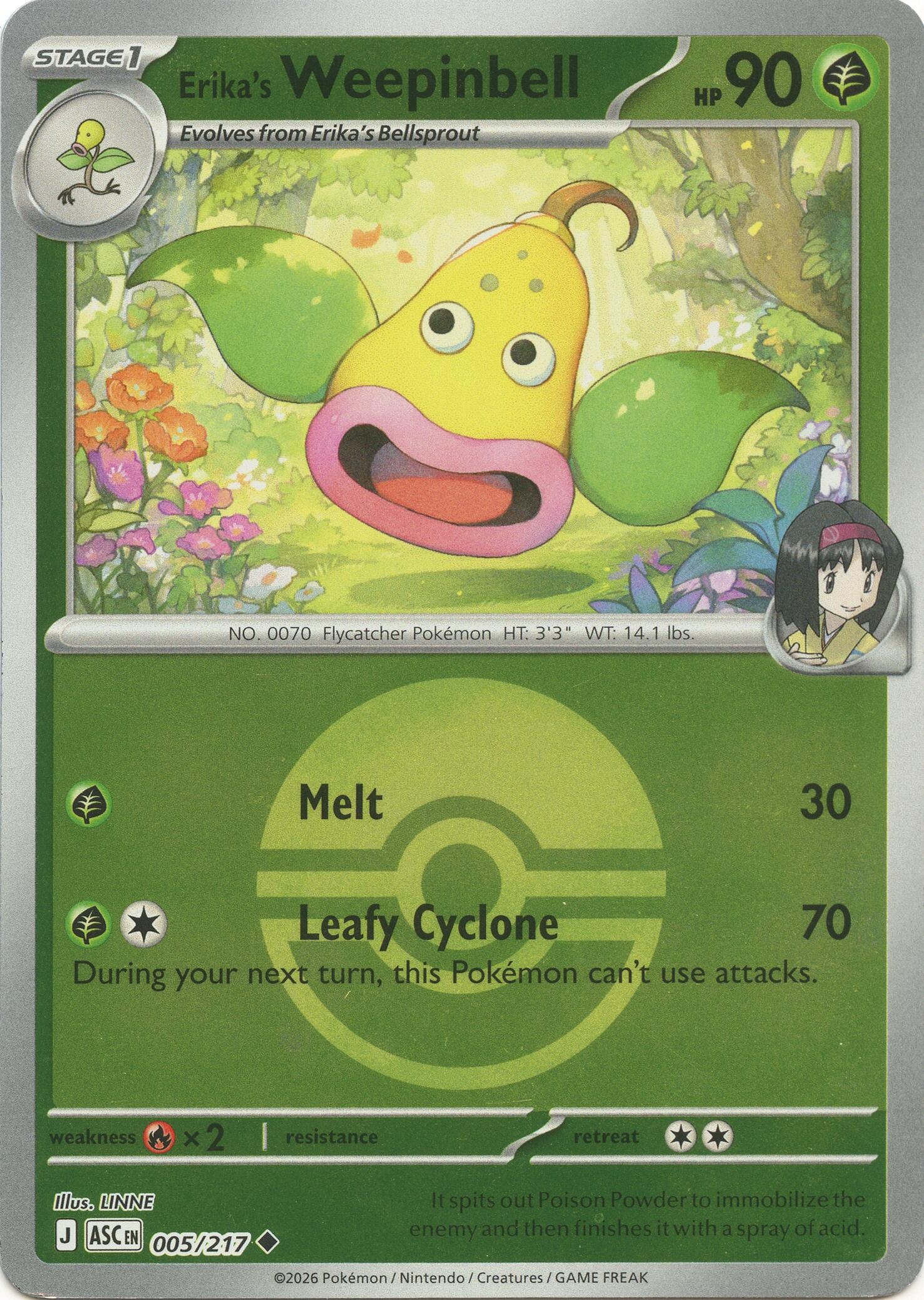 Erika's Weepinbell (Poke Ball) (005/217) (ASC)