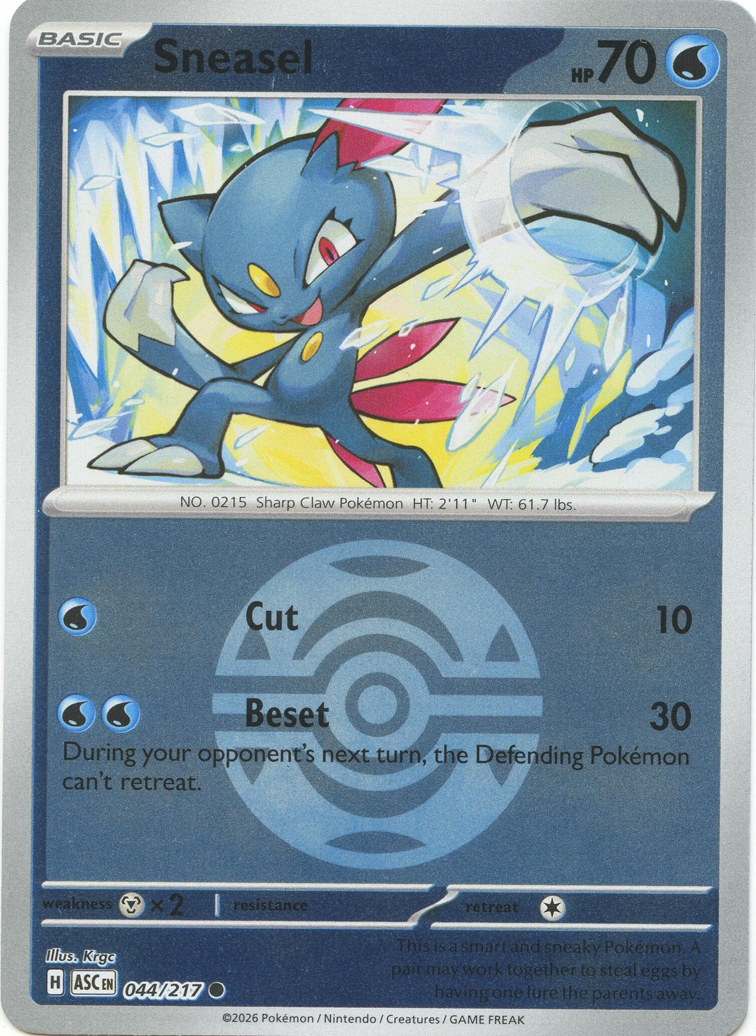 Sneasel (Dusk Ball) (044/217) (ASC)