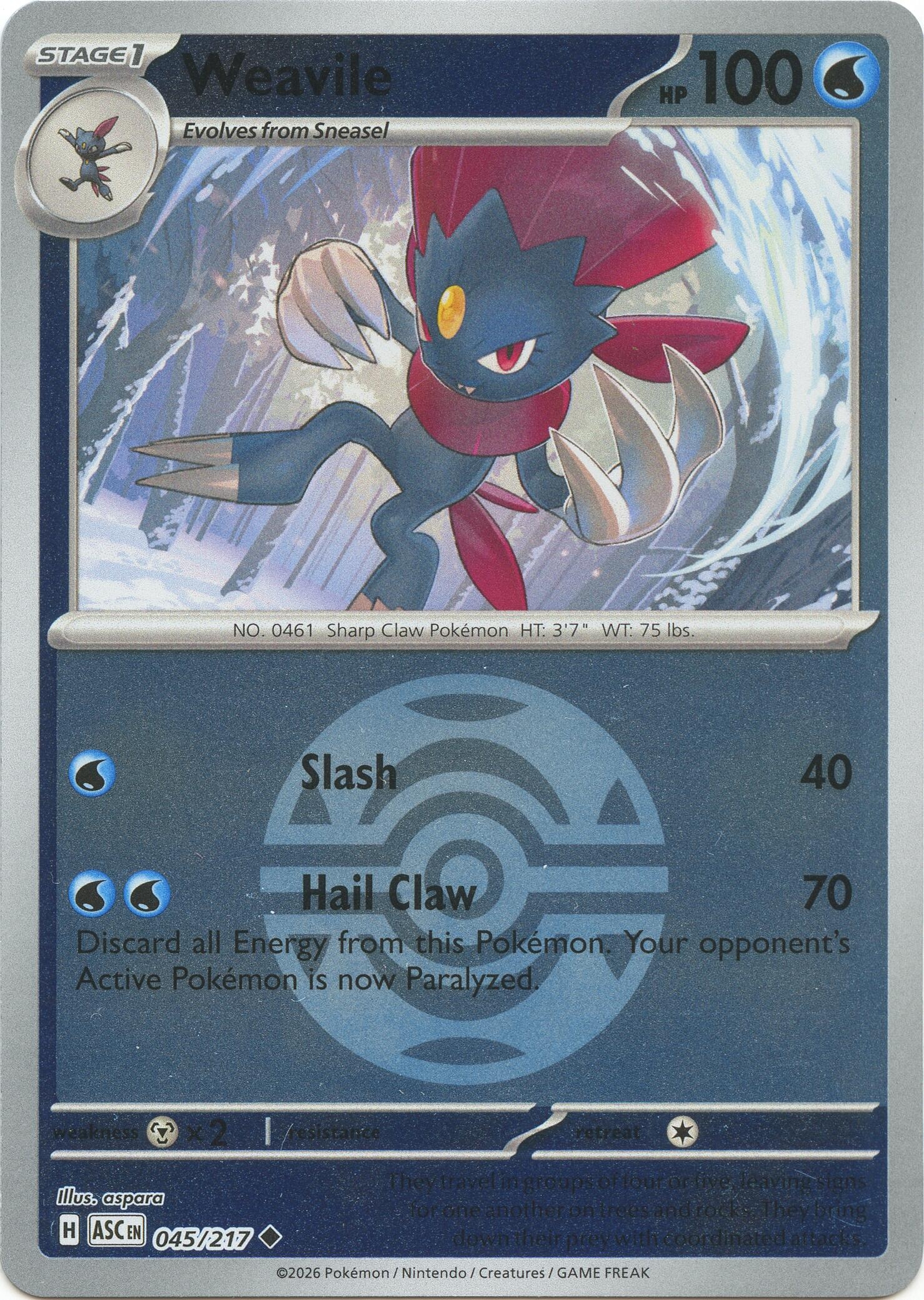 Weavile - 045/217 (Dusk Ball) (045/217) (ASC)