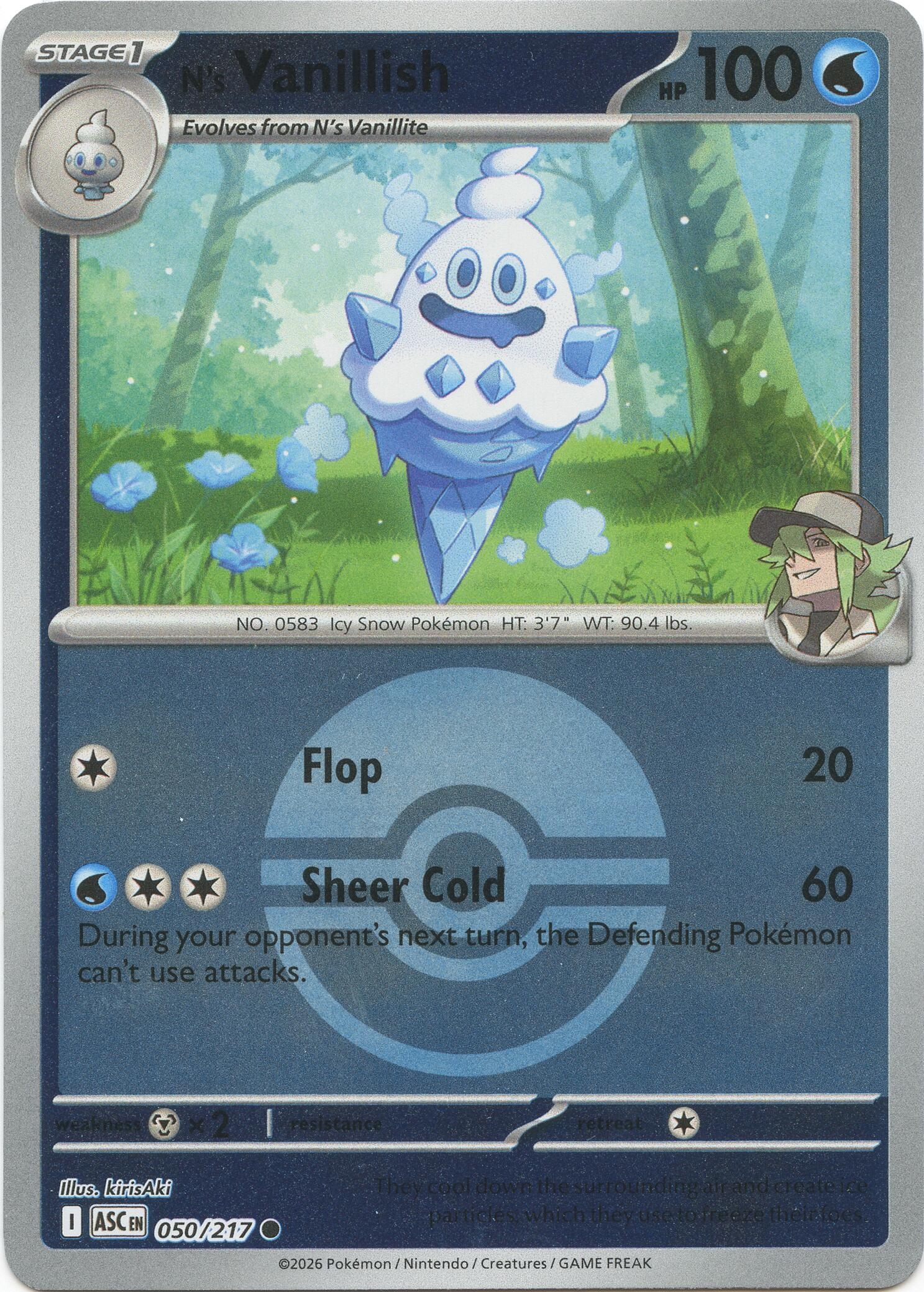 N's Vanillish (Poke Ball) (050/217) (ASC)