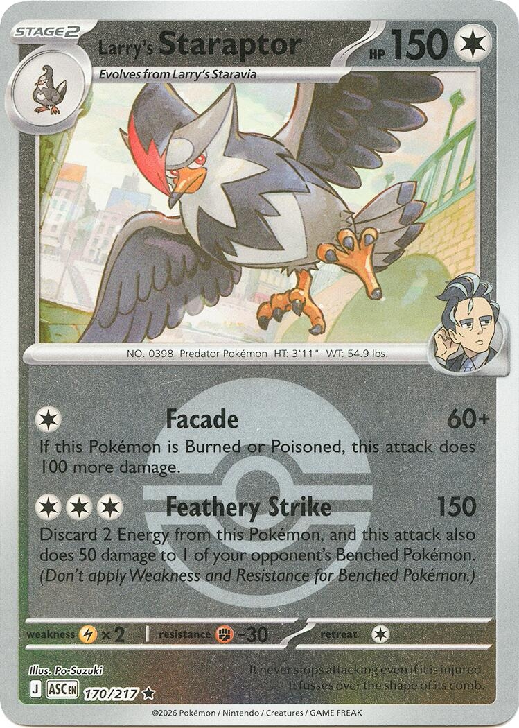 Larry's Staraptor - 170/217 (Poke Ball) (170/217) (ASC)