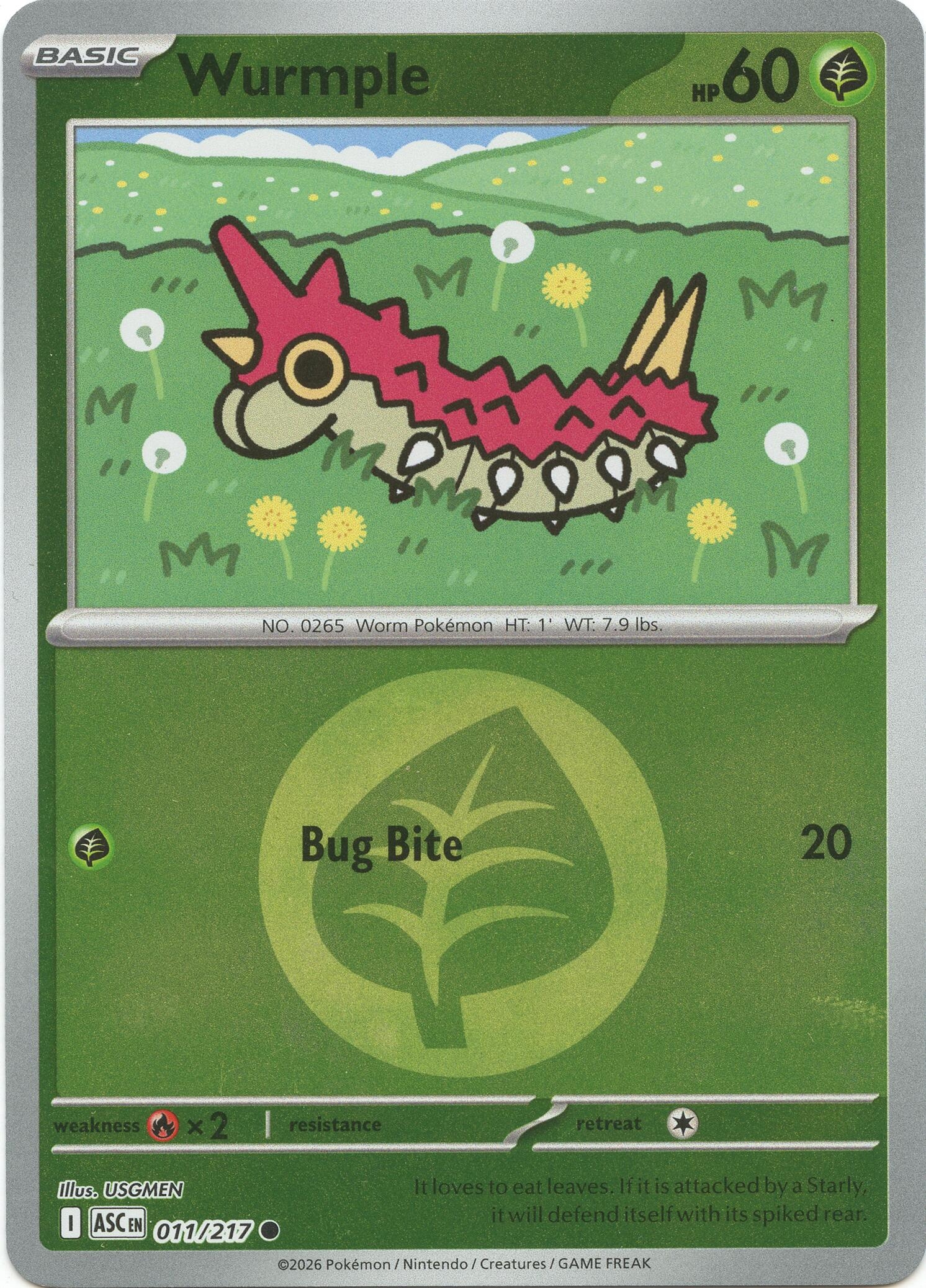 Wurmple (Energy Symbol Pattern) (011/217) (ASC)