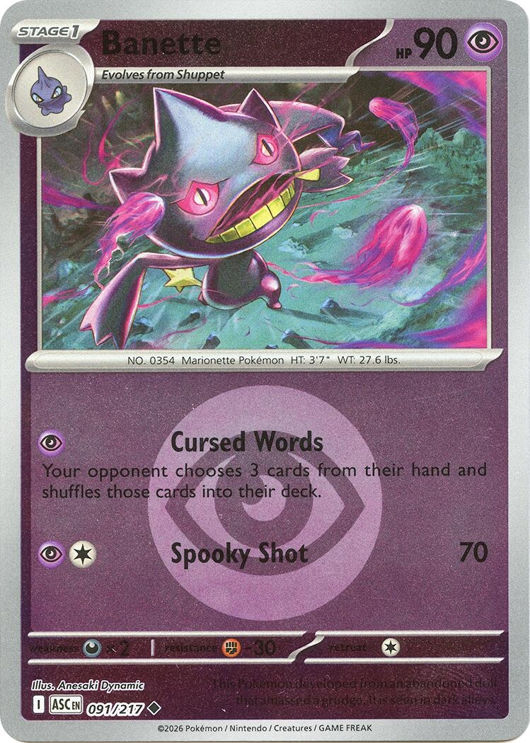 Banette - 091/217 (Energy Symbol Pattern) (091/217) (ASC)