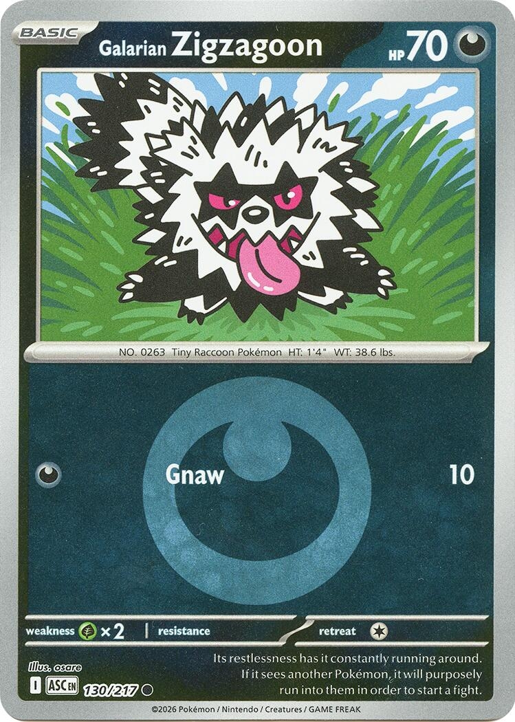 Galarian Zigzagoon (Energy Symbol Pattern) (130/217) (ASC)