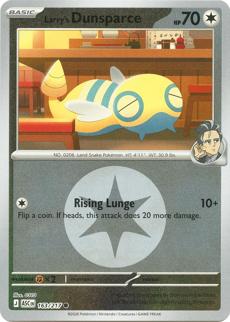 Larry's Dunsparce (Energy Symbol Pattern) (163/217) (ASC)