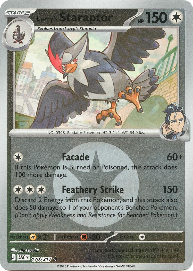 Larry's Staraptor - 170/217 (Energy Symbol Pattern) (170/217) (ASC)