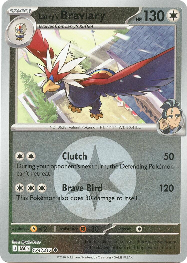 Larry's Braviary (Energy Symbol Pattern) (174/217) (ASC)